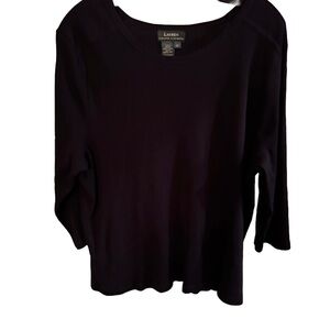 Lauren Ralph Lauren Women’s Plus Navy Blue Pullover Sweater Womens 2X 3/4 Sleeve